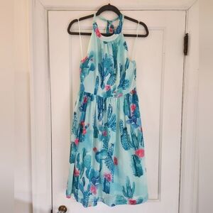Modcloth - Blogger the Better Blooming Cactus Halter Dress 🌵